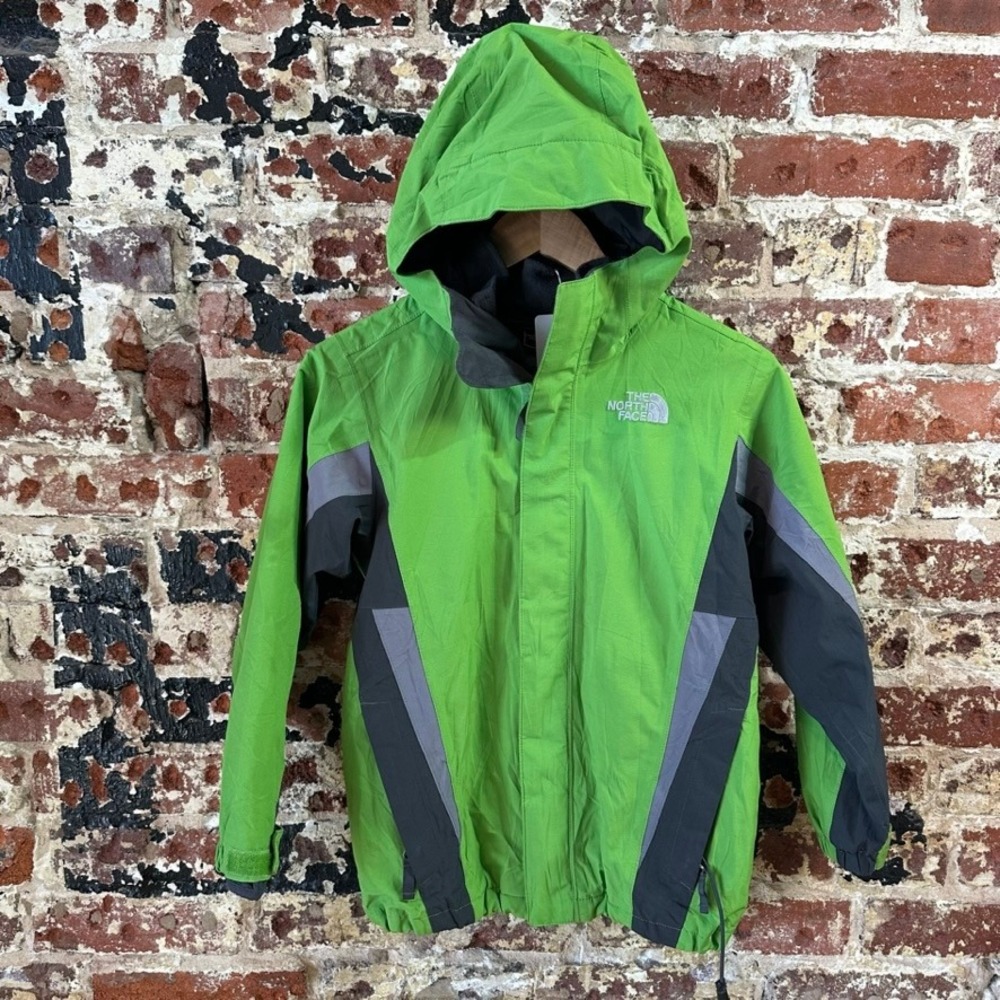 North Face HyVent Windbreaker Rain Jacket Full Zip Hooded Youth Boys Small